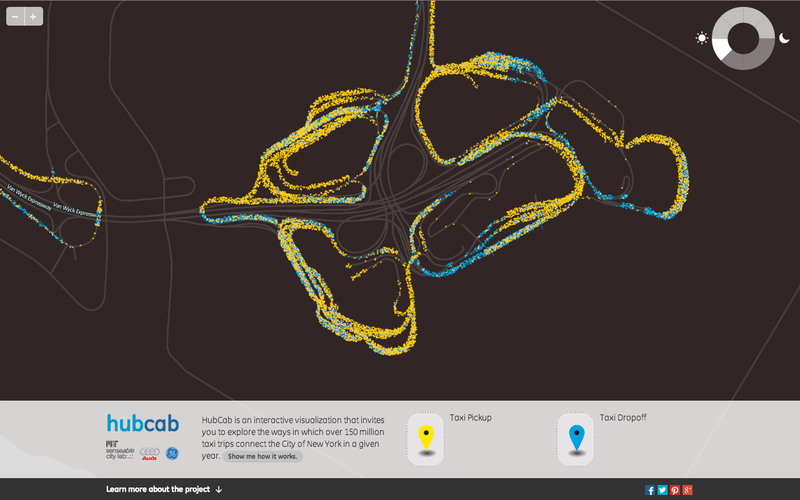 Illustration for article titled A Whole Year of Taxi Rides in New York City Mapped